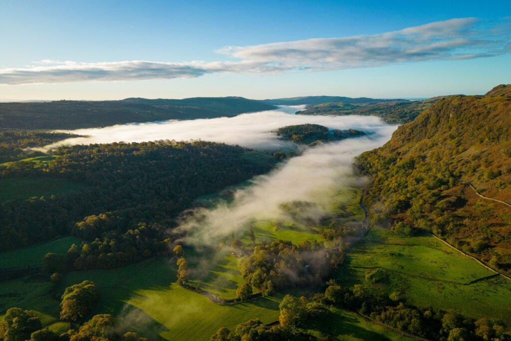 Cloud inversion over Lake Coniston from Holme Fell