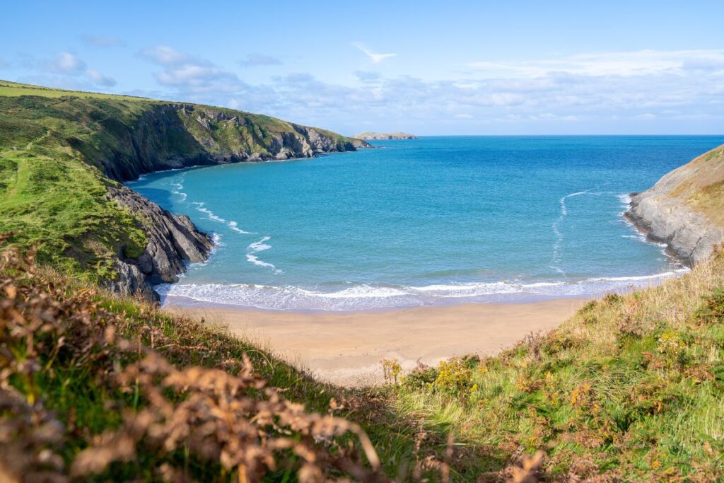Beach on the coast of Wales