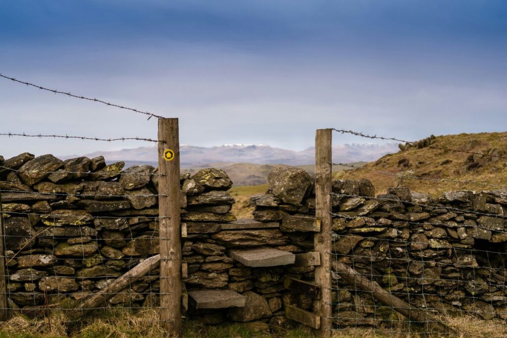 Stile over wall, Lake District